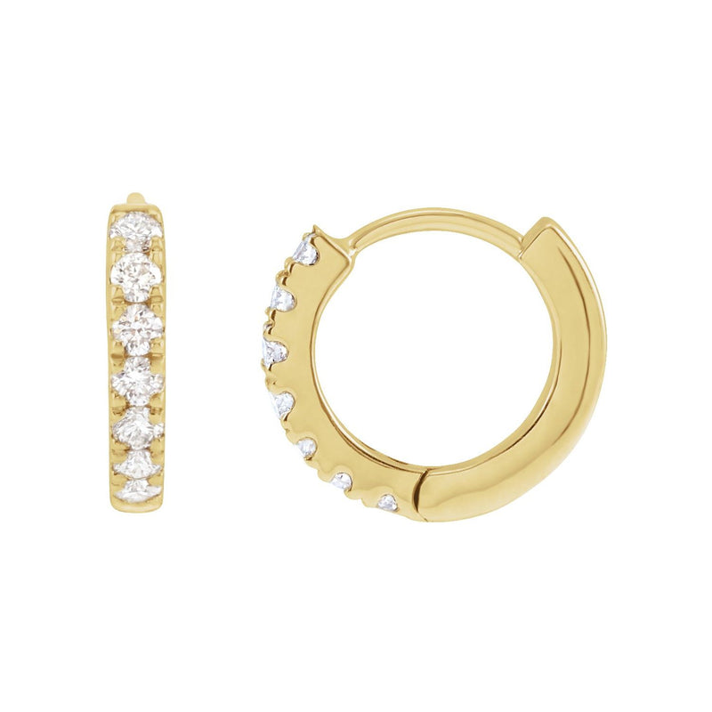 Lab-Grown Diamond Hoop Earrings · 0.2–0.5 ct — 14K Yellow Gold