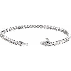 Bezel-Set Bracelet · 3.5 ct — 14K White Gold view 2