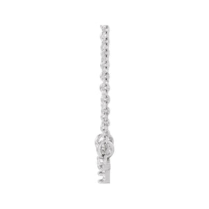 Sideways Cross Necklace · 0.1 ct — 14K White Gold view 2