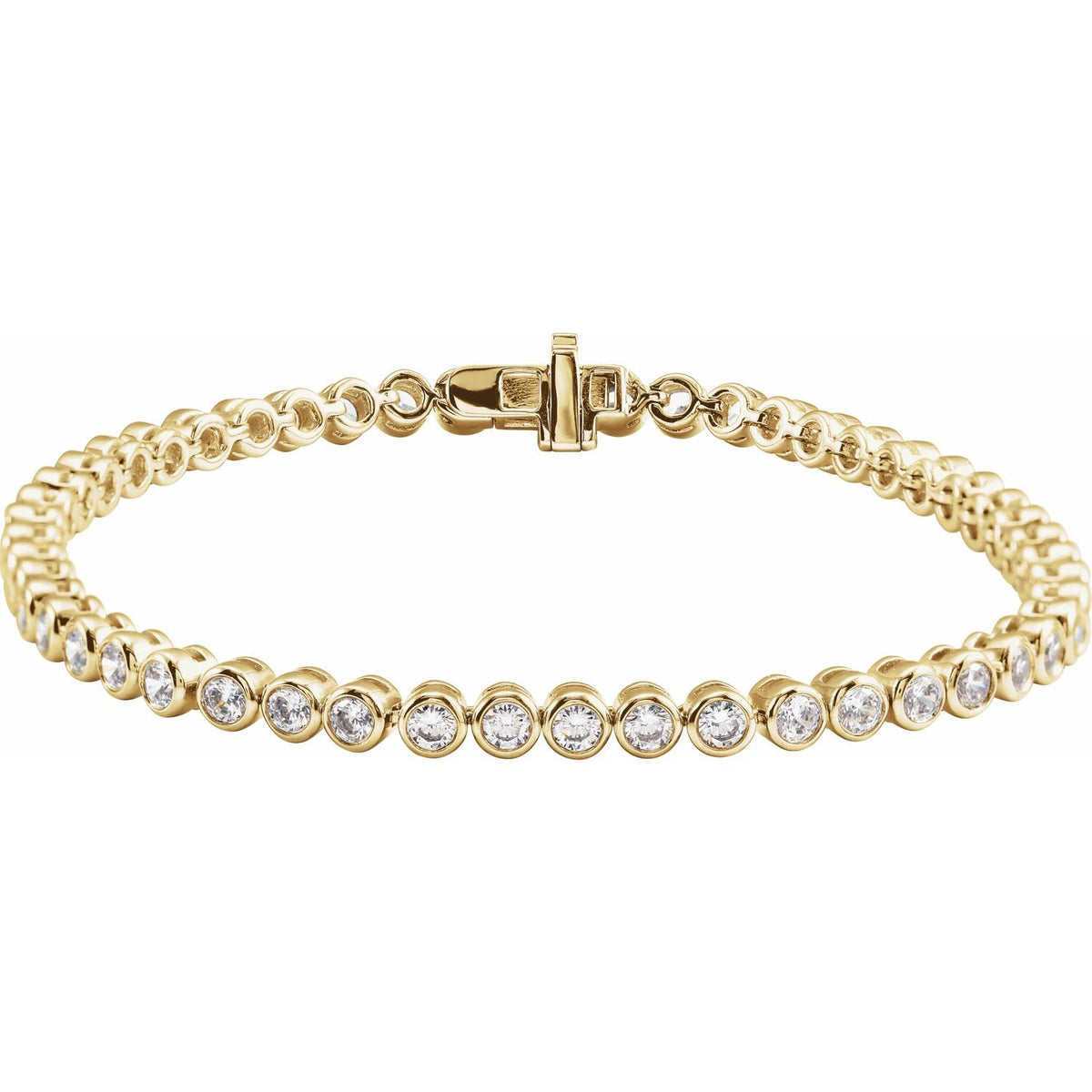 Bezel-Set Bracelet · 3.5 ct — 14K Yellow Gold