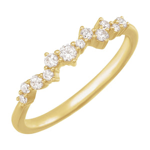 Scattered Stackable Ring · 0.25 ct — 14K Yellow Gold