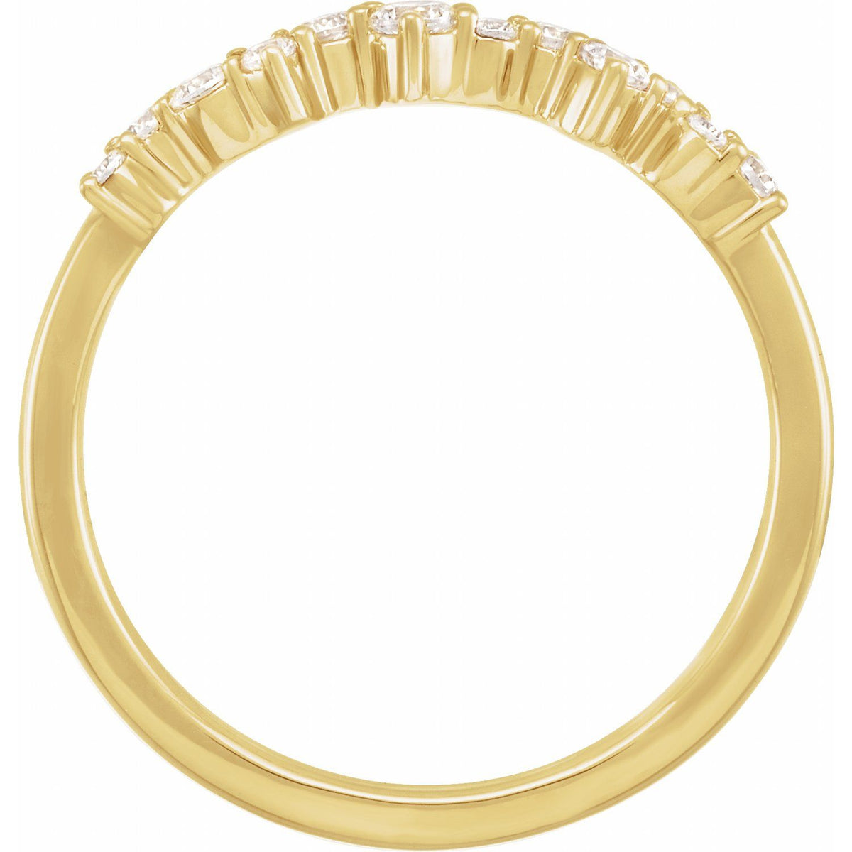 Scattered Stackable Ring · 0.25 ct — 14K Yellow Gold view 2