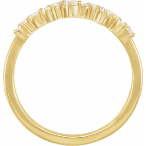 Scattered Stackable Ring · 0.25 ct — 14K Yellow Gold view 2