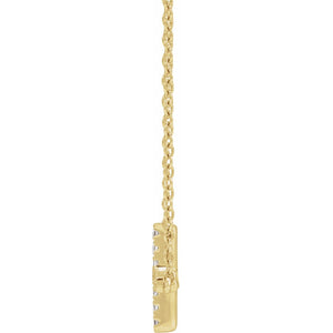 Lab-Grown Diamond Sideways Cross Necklace · 1.47 ct — 14K Yellow Gold view 2