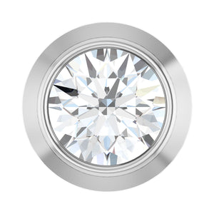 Round Bezel-Set Slide Pendant · 2.56–10 ct — 14K White Gold