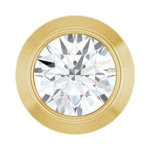 Round Bezel-Set Slide Pendant · 2.56–10 ct — 14K Yellow Gold
