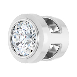 Round Bezel-Set Slide Pendant · 2.56–10 ct — 14K White Gold view 2