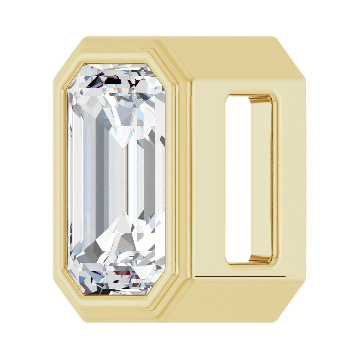 Solitaire Slide Pendant · 7.25 ct — 14K Yellow Gold view 2