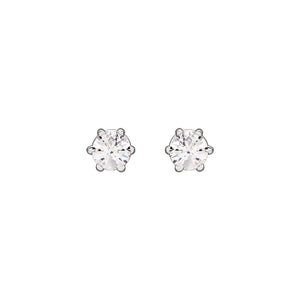 Round 6-Prong Stud Earrings · 0.17–2 ct — 14K White Gold view 2
