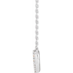 Lab-Grown Diamond Heart Necklace · 0.2–0.38 ct — 14K White Gold view 2