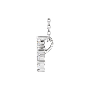 Lab-Grown Diamond Cross Necklace · 2.45–4.65 ct — 14K White Gold view 2