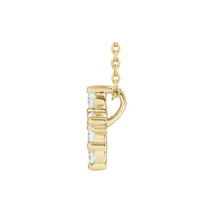 Lab-Grown Diamond Cross Necklace · 2.45–4.65 ct — 14K Yellow Gold view 2