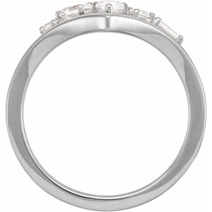 Lab-Grown Diamond V Ring · 0.5 ct — 14K White Gold view 2