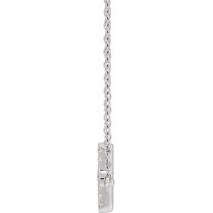 Lab-Grown Diamond Sideways Cross Necklace · 1.47 ct — 14K White Gold view 2