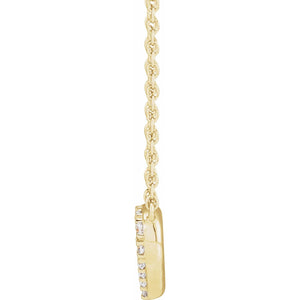 Lab-Grown Diamond Heart Necklace · 0.2–0.38 ct — 14K Yellow Gold view 2