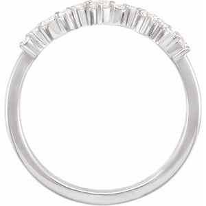 Scattered Stackable Ring · 0.25 ct — 14K White Gold view 2