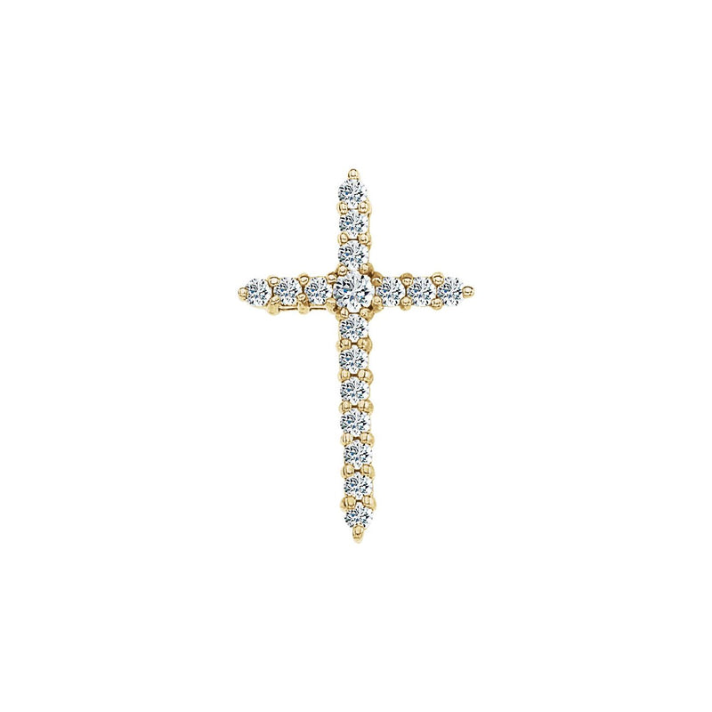 Accented Cross Pendant · 2.73 ct — 14K Yellow Gold