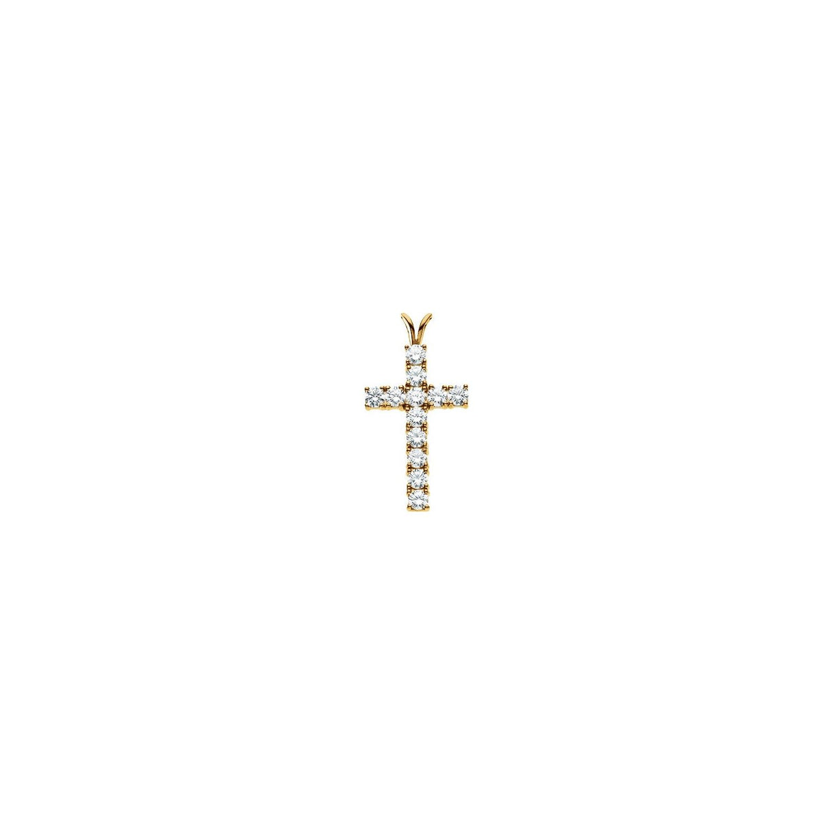 Accented Cross Pendant · 4.25 ct — 14K Yellow Gold