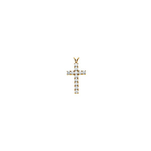 Accented Cross Pendant · 4.25 ct — 14K Yellow Gold
