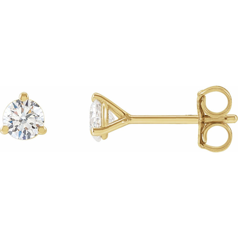 Round 3-Prong Cocktail-Style Stud Earrings · 0.13–4 ct — 14K Yellow Gold