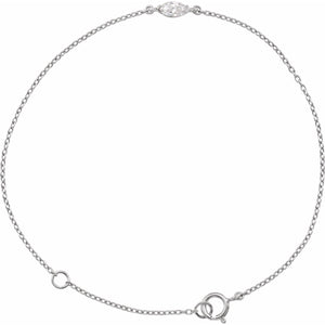 Lab-Grown Diamond Bracelet · 0.25 ct — 14K White Gold