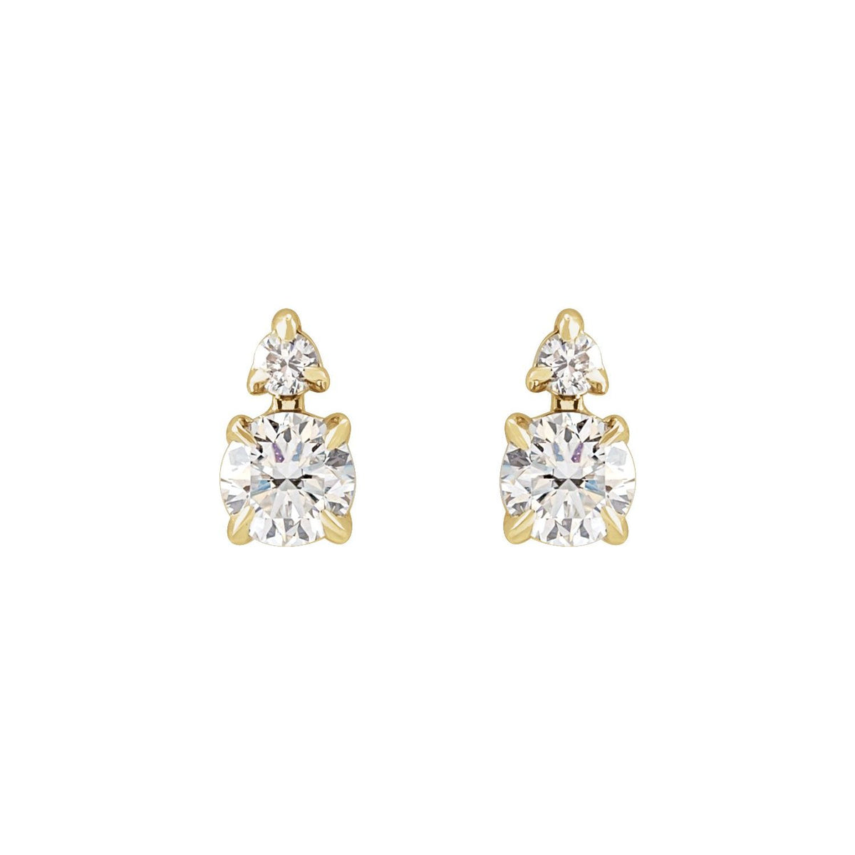 Lab-Grown Diamond Earrings · 0.33–1 ct — 14K Yellow Gold view 2