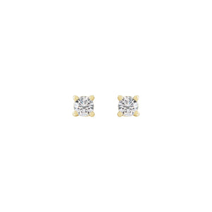 Round 4-Prong Stud Earrings · 0.13–0.5 ct — 14K Yellow Gold view 2