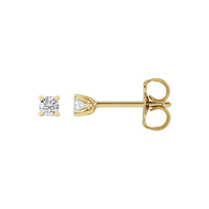 Round 4-Prong Stud Earrings · 0.13–0.5 ct — 14K Yellow Gold