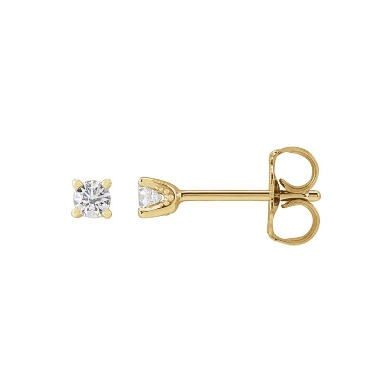 Round 4-Prong Stud Earrings · 0.13–0.5 ct — 14K Yellow Gold