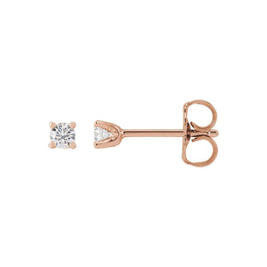 Round 4-Prong Stud Earrings · 0.13–0.5 ct — 14K Rose Gold