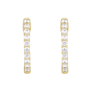 Inside-Outside Hoop Earrings · 0.5–5 ct — 14K Yellow Gold view 3