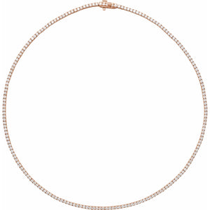 Line Necklace · 7.78–7.88 ct — 14K Rose Gold