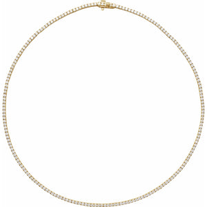 Line Necklace · 7.78–7.88 ct — 14K Yellow Gold