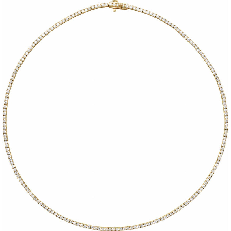 Line Necklace · 7.78–7.88 ct — 14K Yellow Gold
