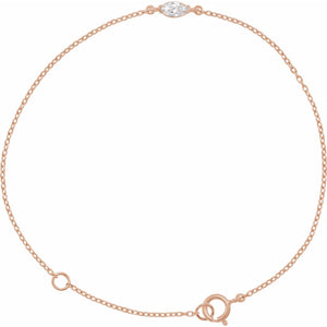 Lab-Grown Diamond Bracelet · 0.25 ct — 14K Rose Gold