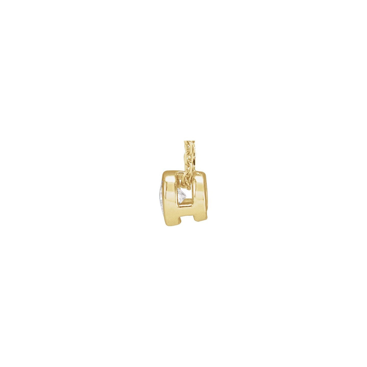 Solitaire Bezel-Set Necklace · 3.1–7.5 ct — 14K Yellow Gold view 2