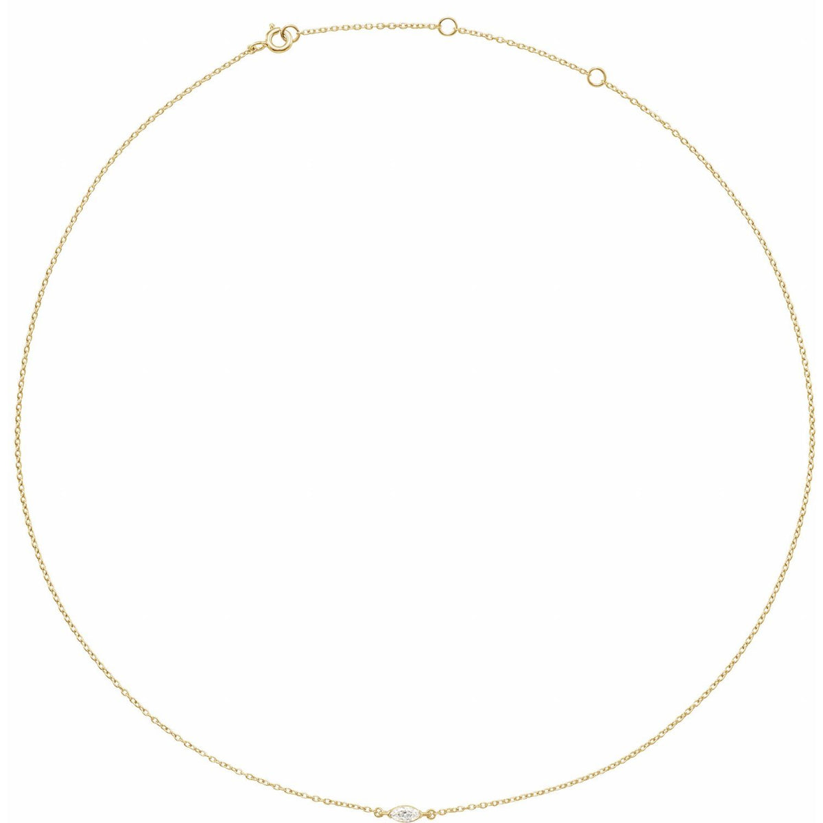 Lab-Grown Diamond Necklace · 9.25 ct — 14K Yellow Gold