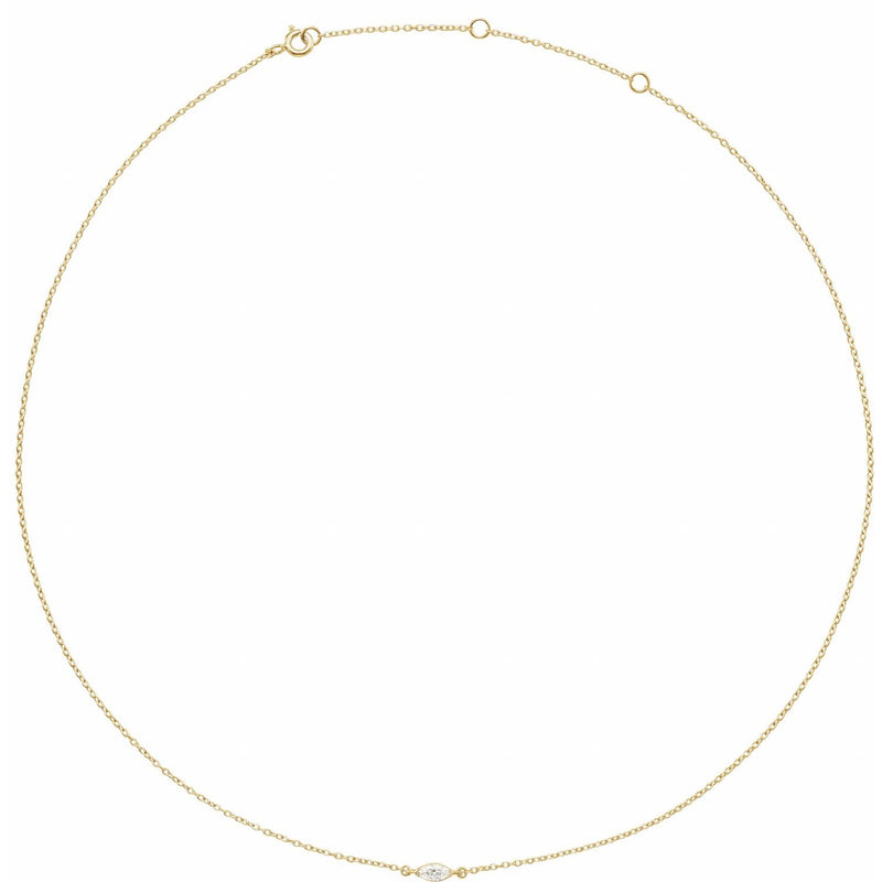 Lab-Grown Diamond Necklace · 9.25 ct — 14K Yellow Gold