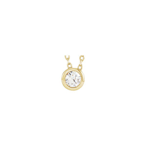 Solitaire Bezel-Set Necklace · 3.1–7.5 ct — 14K Yellow Gold