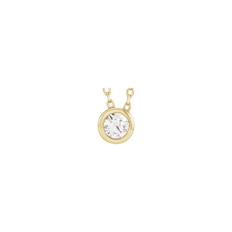 Solitaire Bezel-Set Necklace · 3.1–7.5 ct — 14K Yellow Gold