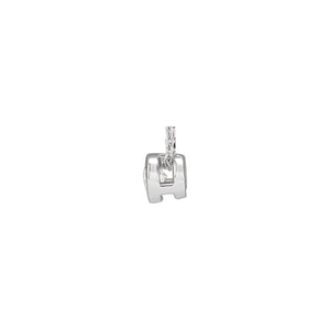 Solitaire Bezel-Set Necklace · 3.1–7.5 ct — 14K White Gold view 2
