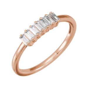 Straight Baguette Ring · 0.33 ct — 14K Rose Gold