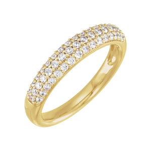 Accented Dome Ring · 0.5 ct — 14K Yellow Gold