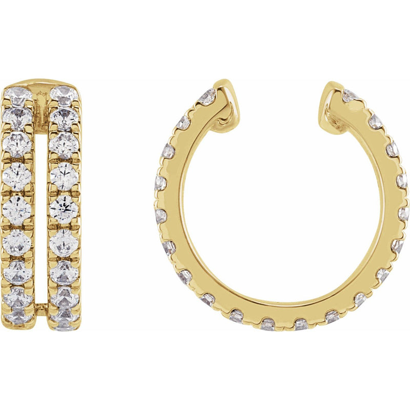 Negative Space Ear Cuff · 0.5 ct — 14K Yellow Gold