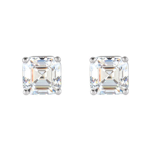 Asscher 4-Prong Stud Earrings · 0.2–0.5 ct — 14K White Gold view 2