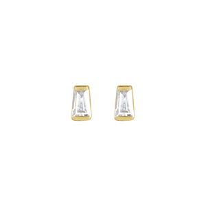 Tapered Baguette Channel-Set Stud Earrings · 0.13–0.2 ct — 14K Yellow Gold view 2