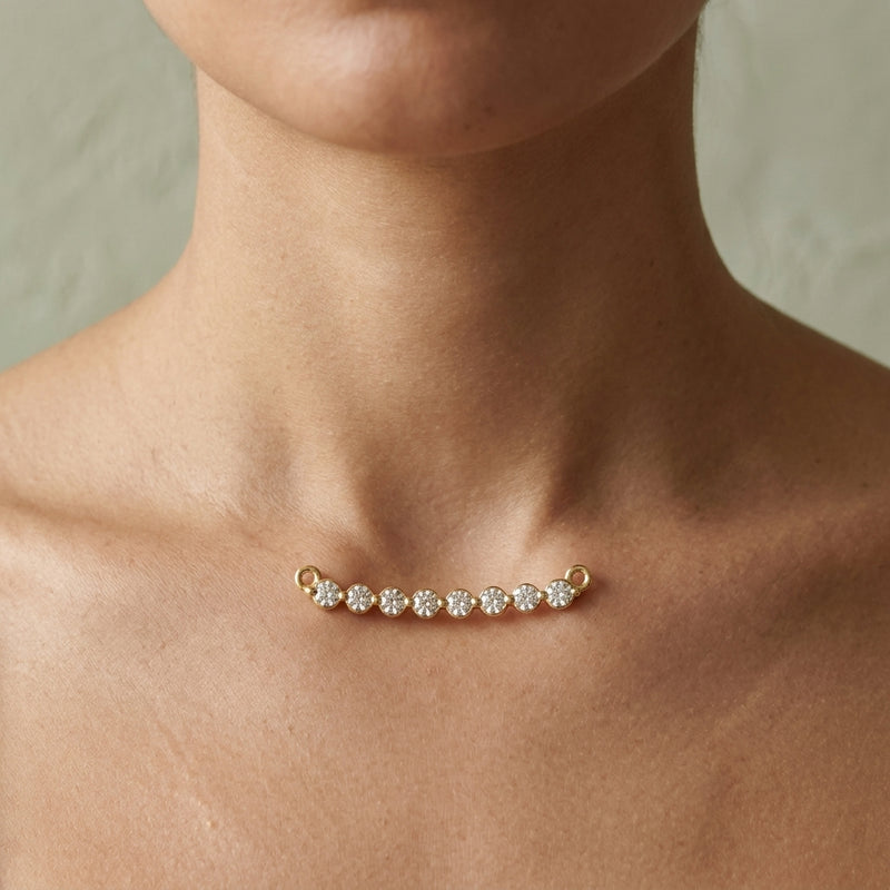 Worn: Accented Bar Necklace · 2.2–2.25 ct — AI-rendered styling image