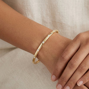 Worn: Accented Hinged Bangle Bracelet · 0.25 ct — AI-rendered styling image