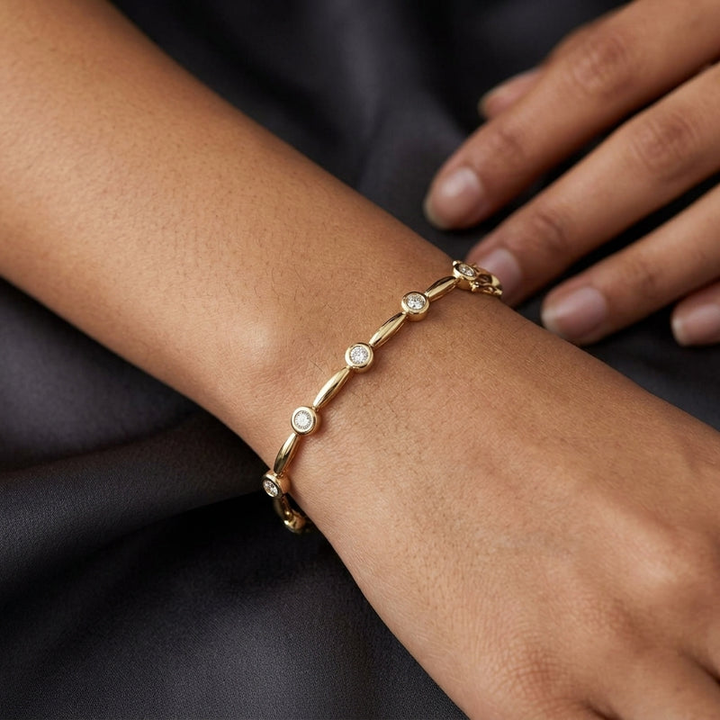 Worn: Accented Line Bracelet · 1 ct — AI-rendered styling image