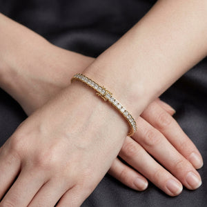 Worn: Accented Line Bracelet · 4 ct — AI-rendered styling image